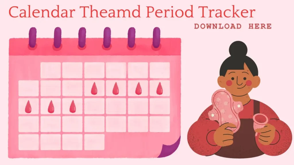 Calendar Themed Period Tracker | bullet journal period tracker printable | Period Tracker Bullet Journal