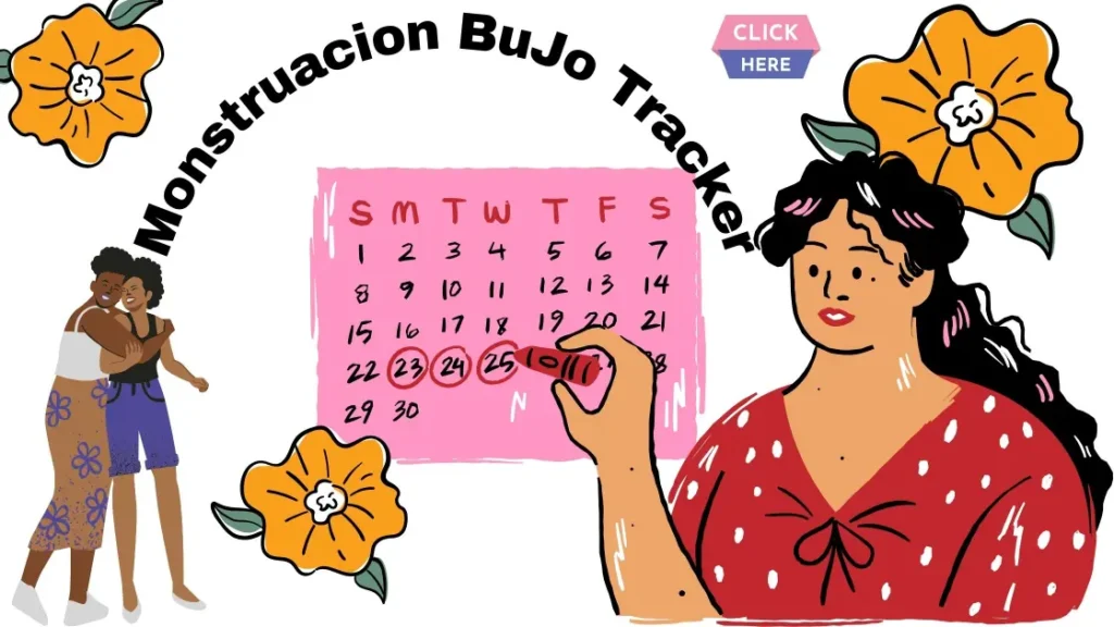 Menstruacion BuJo Tracker | Period Tracker Bullet Journal | bullet journal period tracker printable